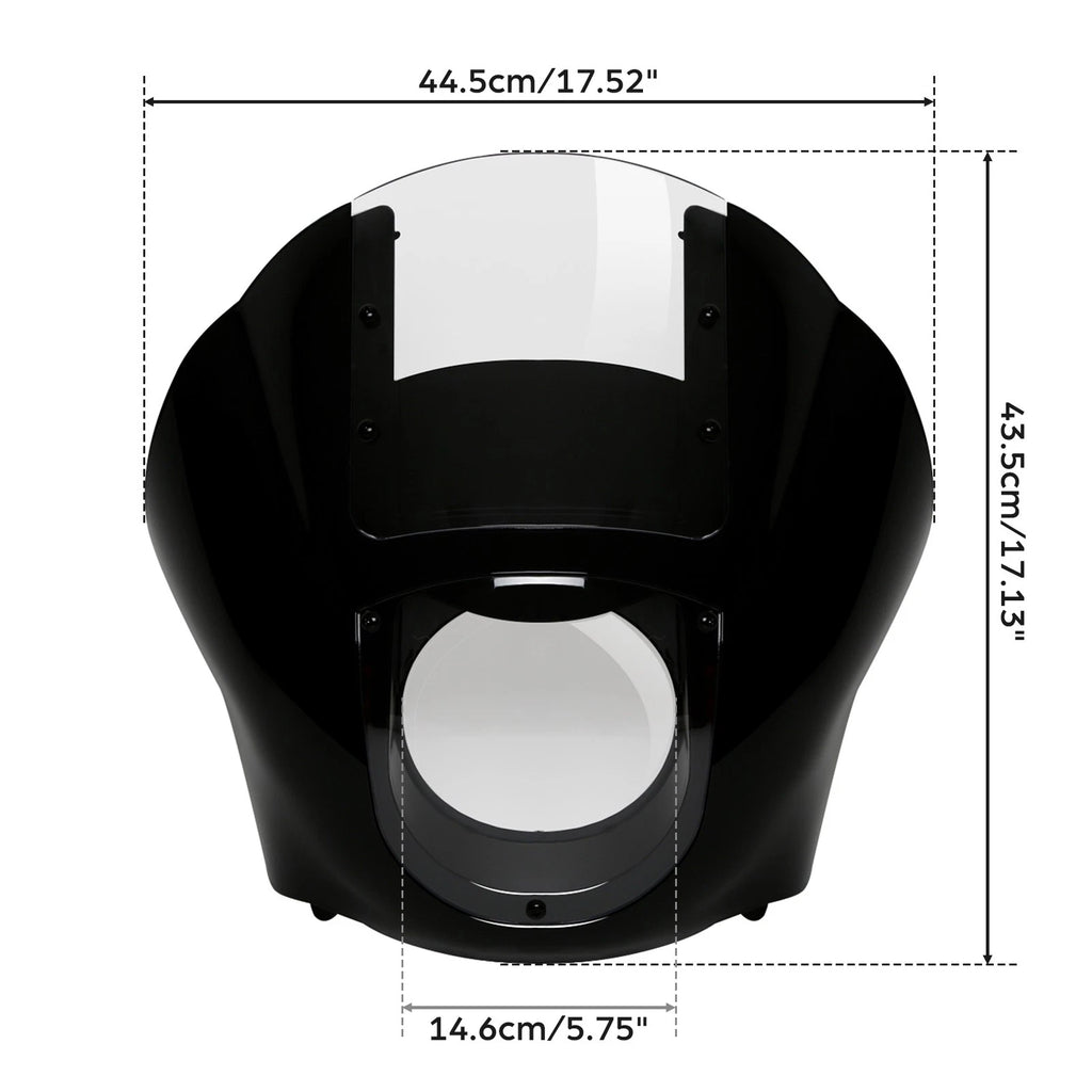 5.75'' Quarter Fairing Windshield & 49mm Fork Clamp for Harley Dyna