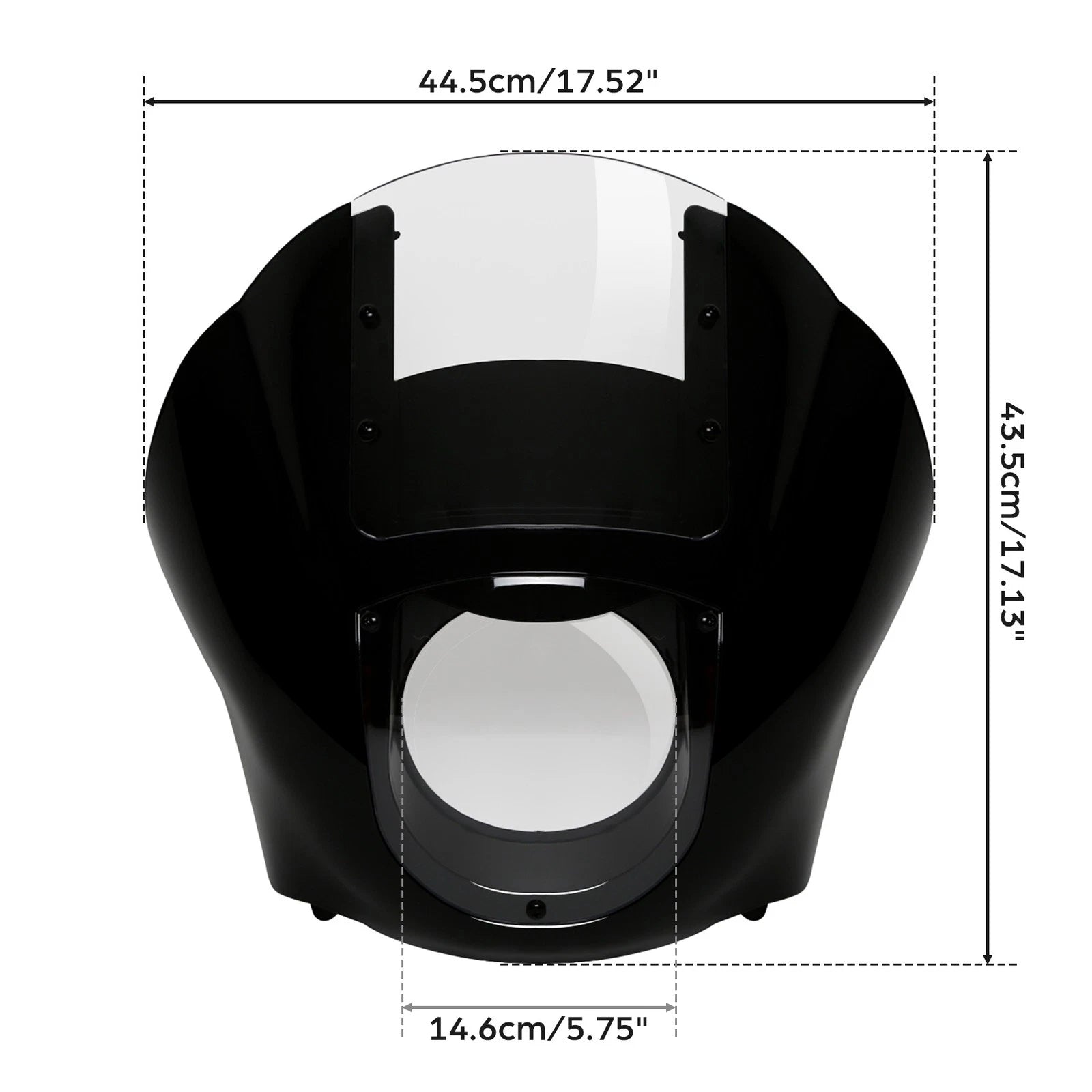 5.75'' Quarter Fairing Windshield & 49mm Fork Clamp for Harley Dyna