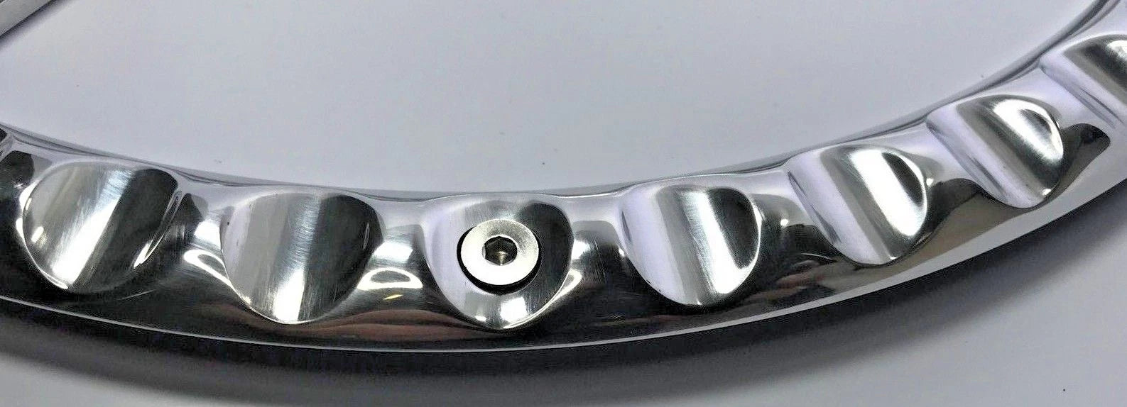14 Inch Polished Billet 5 Hole Steering Wheel for Black Vinyl Half Wrap