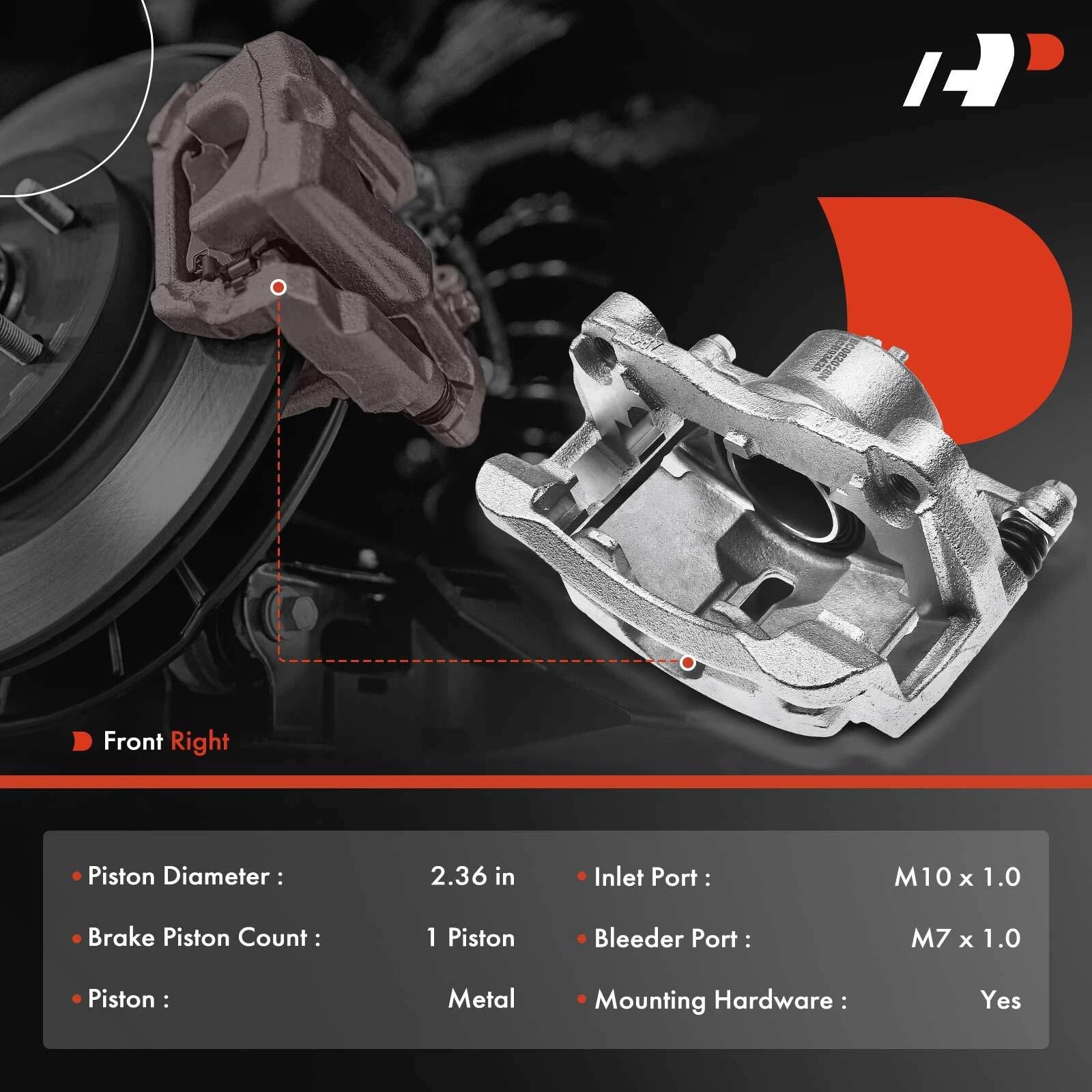 Front Right Brake Caliper for Nissan Rogue Select (2014-2015)