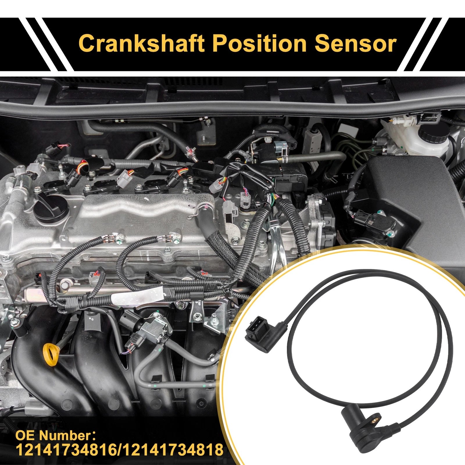 Crankshaft Position Sensor No.12141734816 for BMW 3 Coupe E36 (1992–1995)
