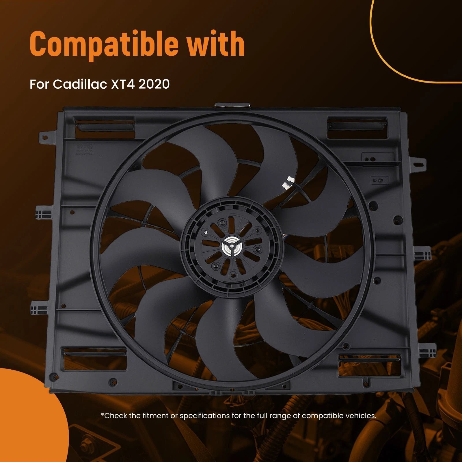 Car Fan Assembly for Cadillac XT4 (2019) 84955625 9-Blade