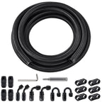8AN PTFE Fuel Line Kit for Universal Applications (10ft, Black)