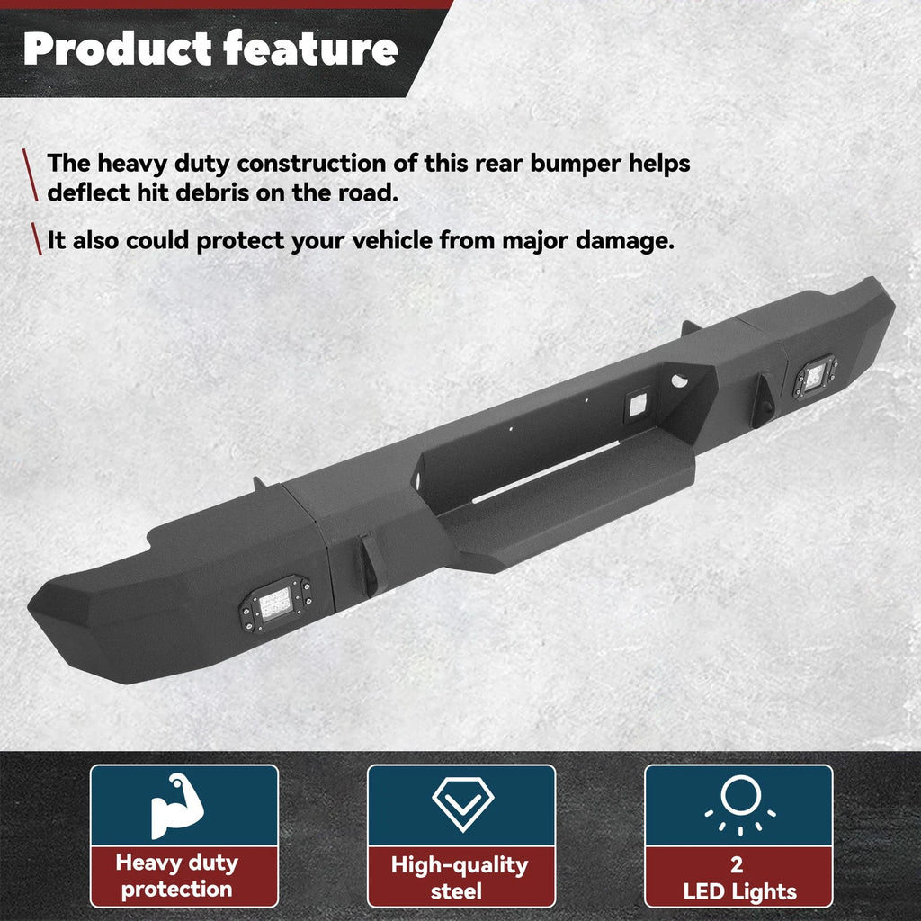Complete Rear Step Bumper for Chevy Silverado Sierra 2500HD 3500 (1999–2007)