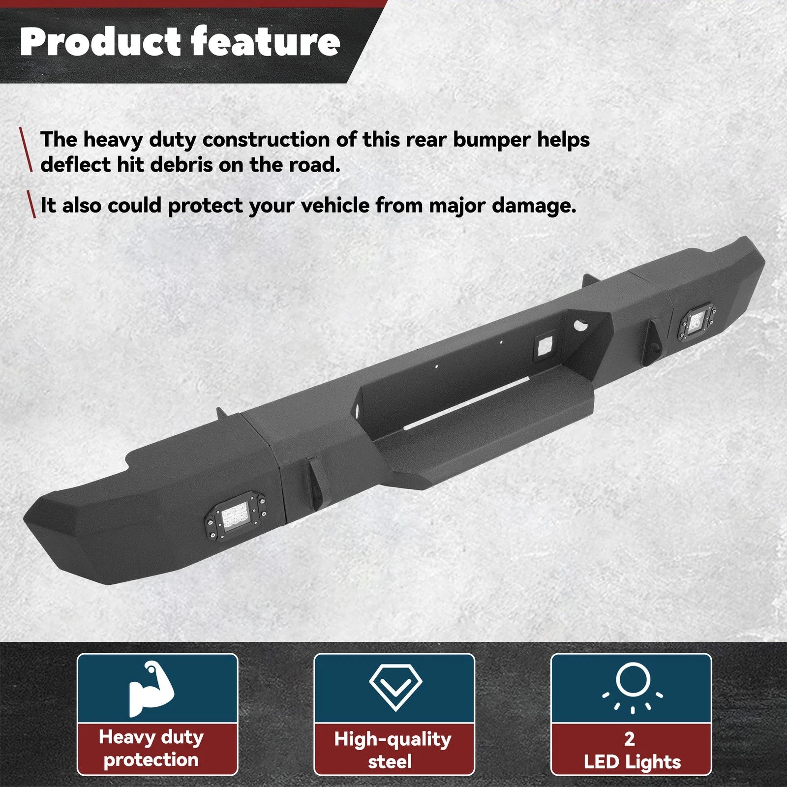 Complete Rear Step Bumper for Chevy Silverado Sierra 2500HD 3500 (1999–2007)