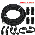 10AN E85 Nylon Braided PTFE Fuel Line Kit for Fuel Lines (10–20 ft)