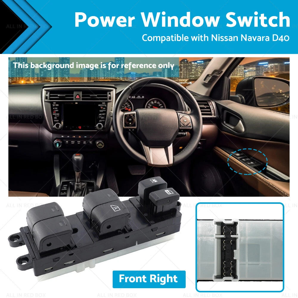 Front Right Power Window Switch for Nissan Navara D40 (2005–2014) 25401-EB70A