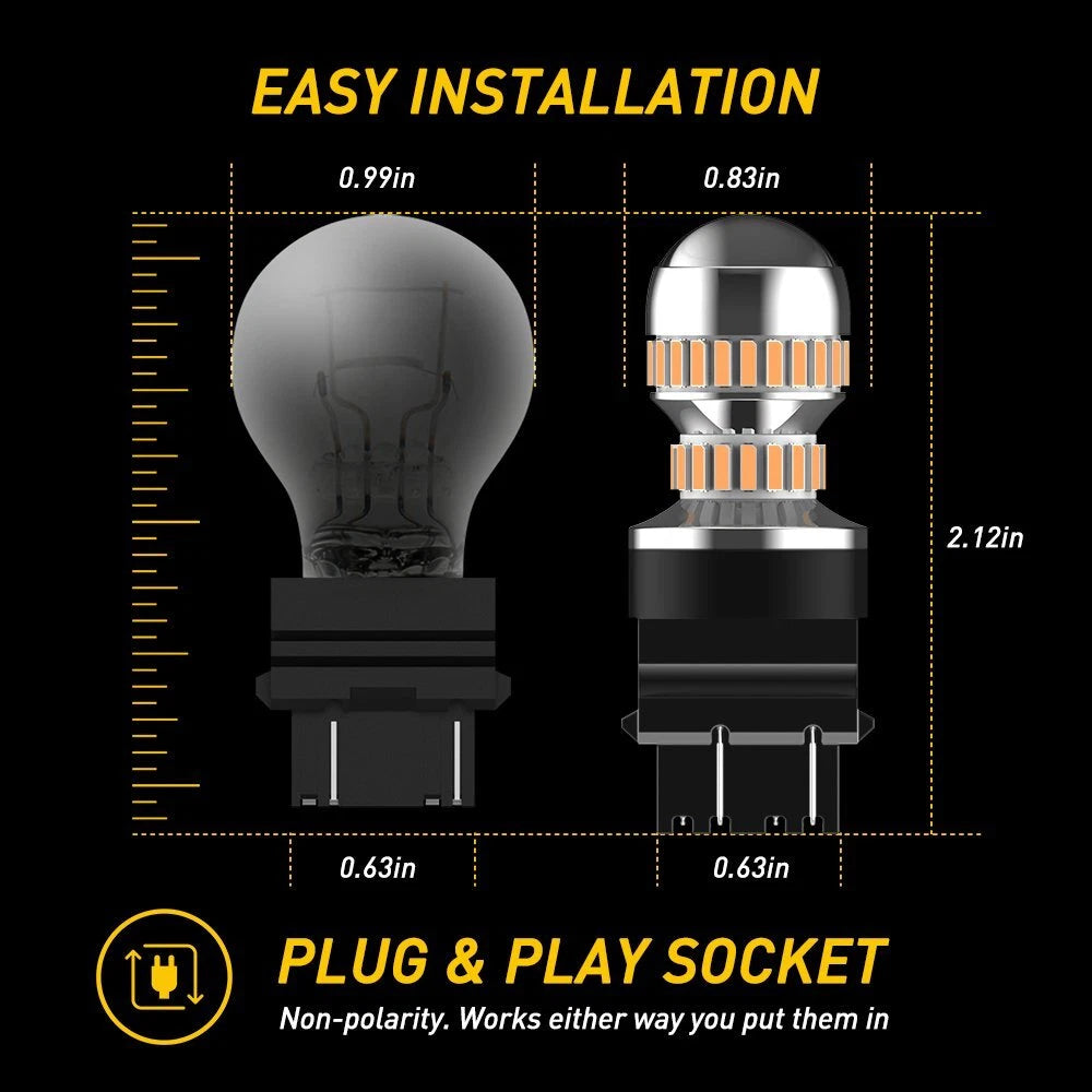 2X LED Turn Signal Bulbs for Make Model (YYYY–YYYY)