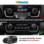Carbon Fiber Look Console AC Climate Control Panel Cover for Honda CR-V (2017-2022)