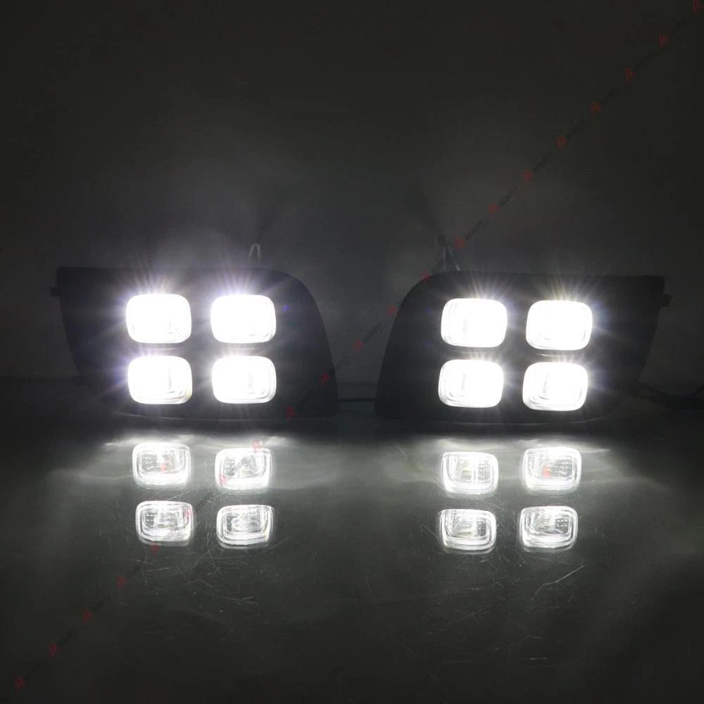 4X LED Fog Lamps for Toyota Sequoia (2007–2017) DRL with Blinker