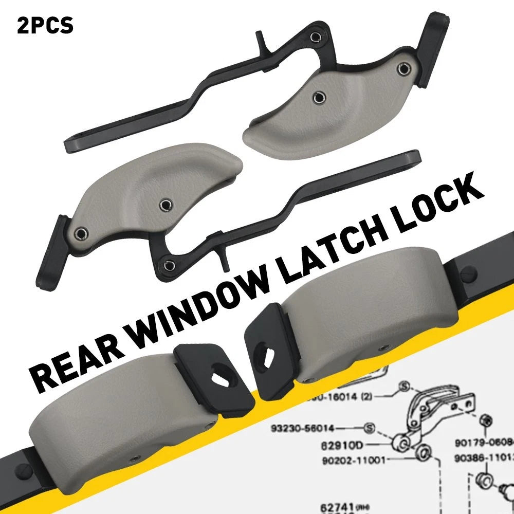 Set of 2 Rear Cab Quarter Windows Latch Lock for Toyota Hilux (1997–2004)