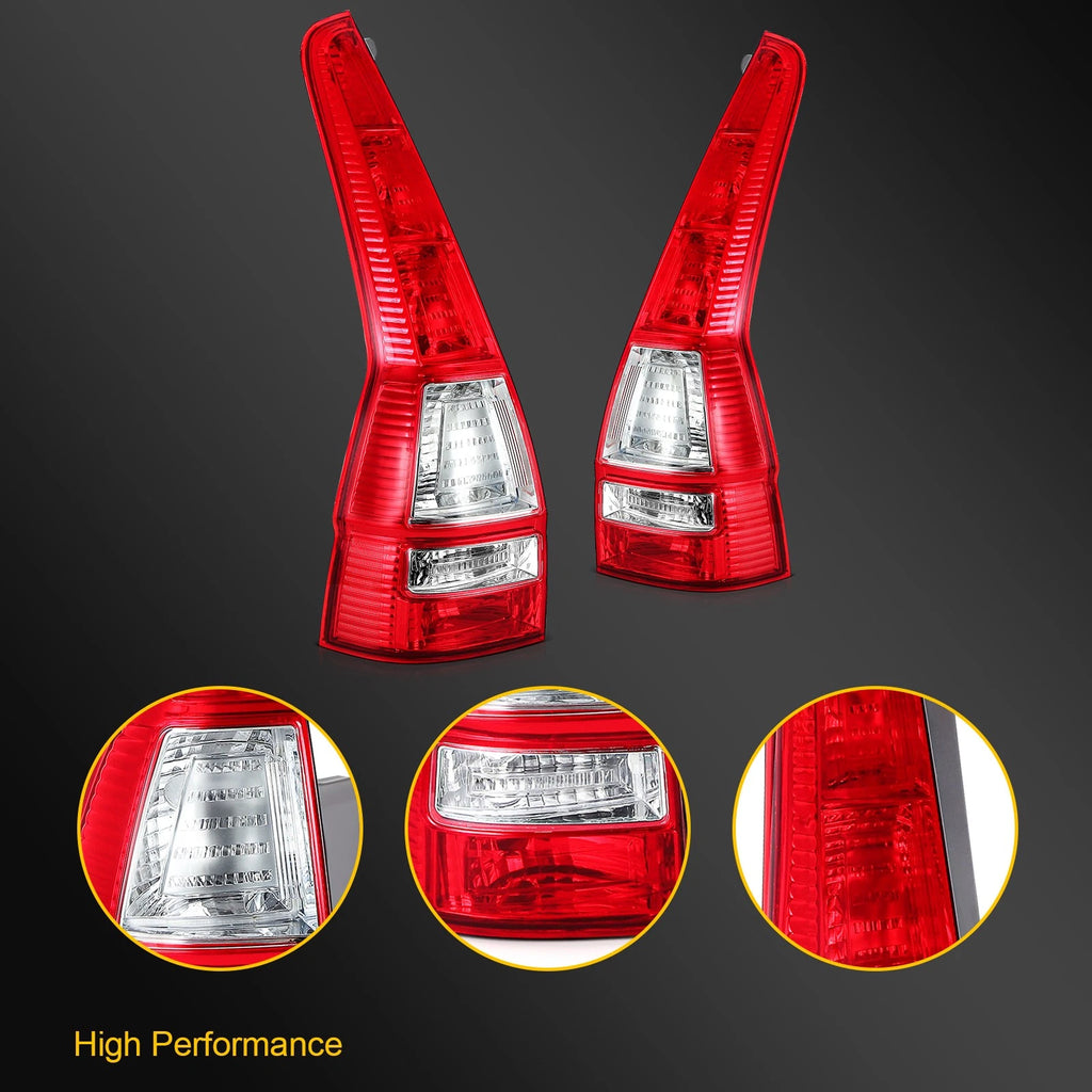 Set of 2 Tail Lights Assembly for Honda CR-V (2007–2011) Red Brake Lamp