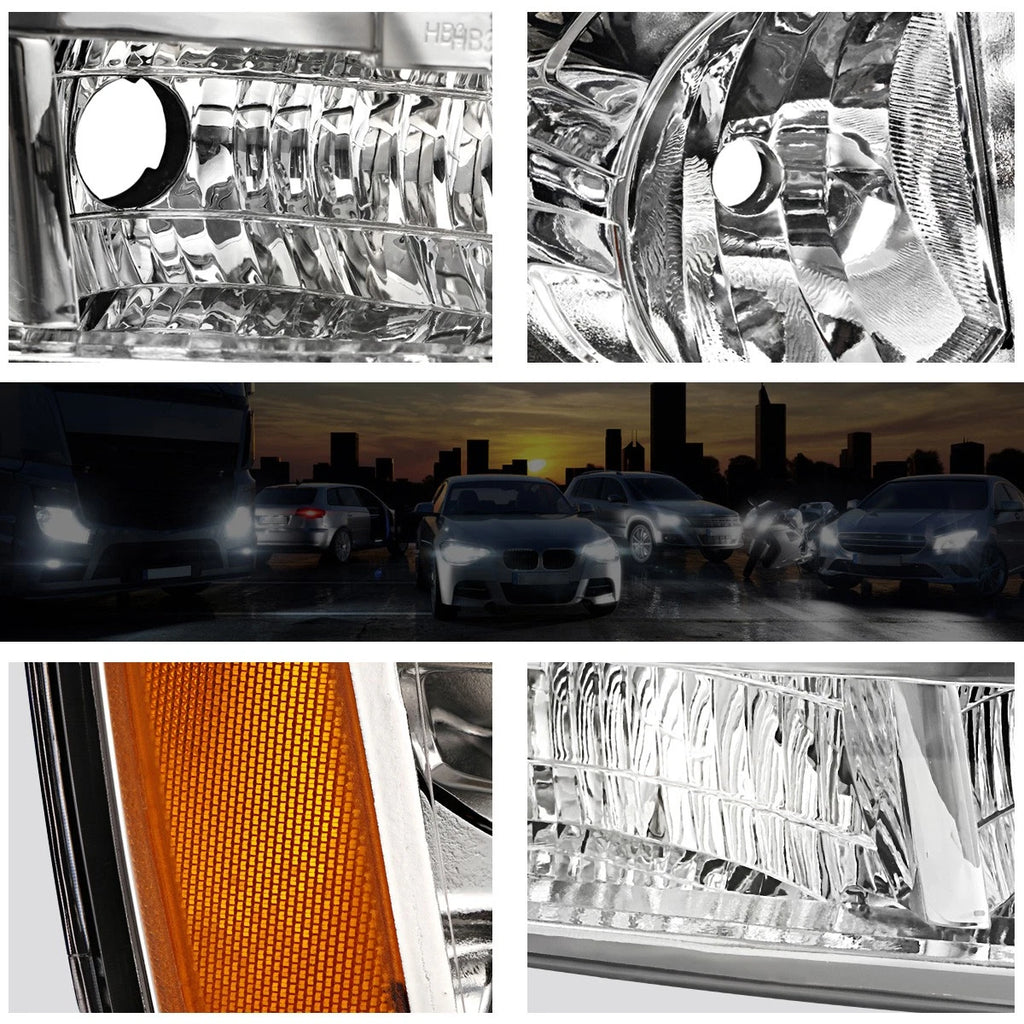 Chrome Housing Amber Corner Headlight Replacement for Suburban/Avalanche (2007–2014)