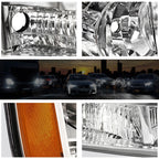 Chrome Housing Amber Corner Headlight Replacement for Suburban/Avalanche (2007–2014)