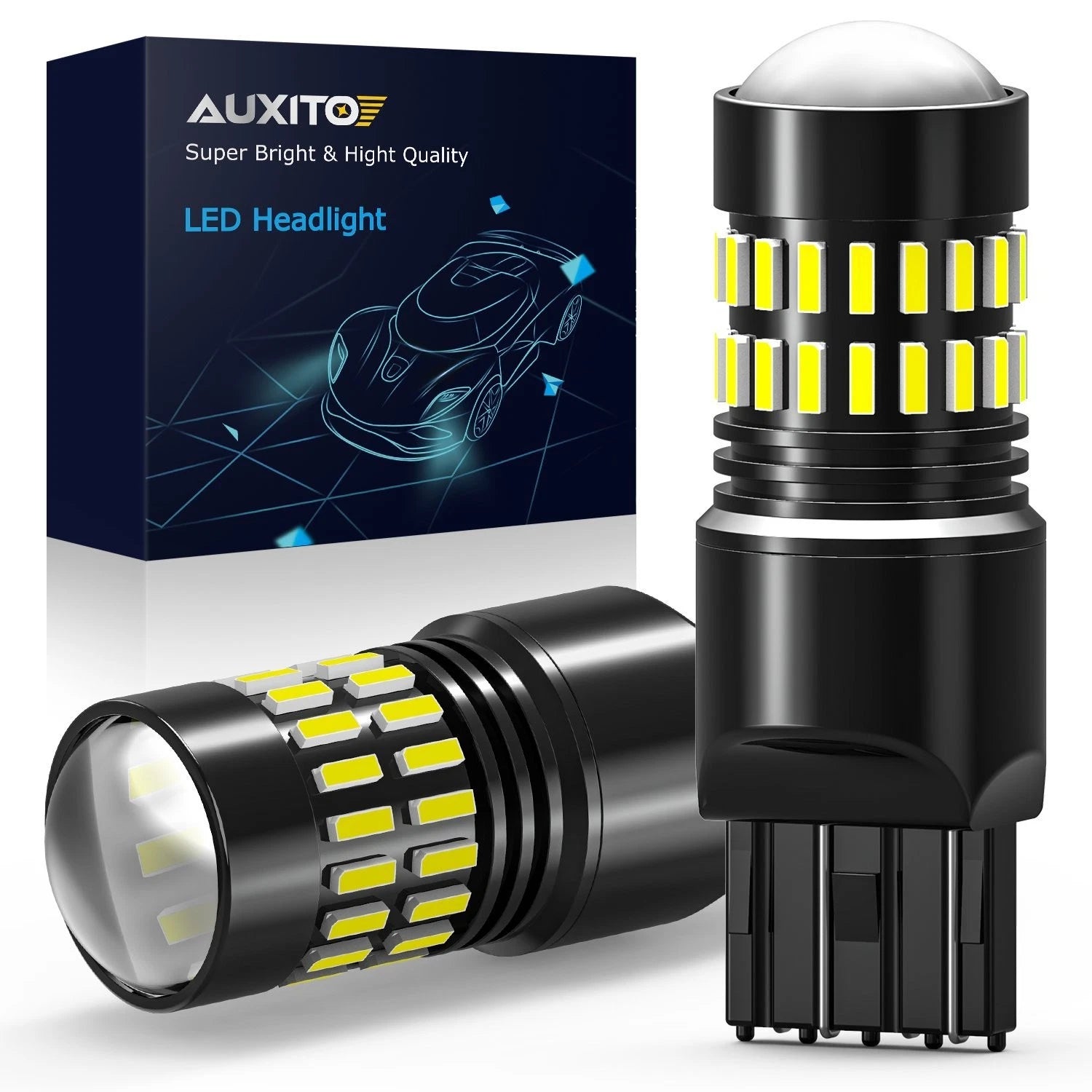 Set of 2 LED Backup Reverse Brake Signal Light Bulbs for Make Model