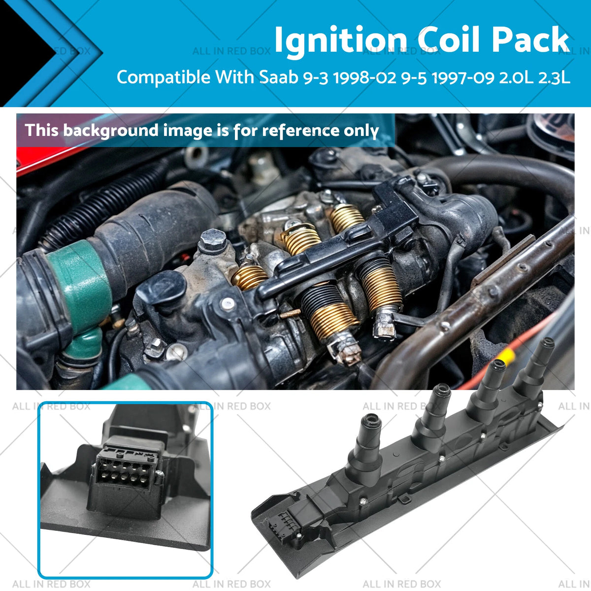 Ignition Coil Pack for Saab 9-3, 9-5 (2003–2011) 30583218 Turbo Black Top
