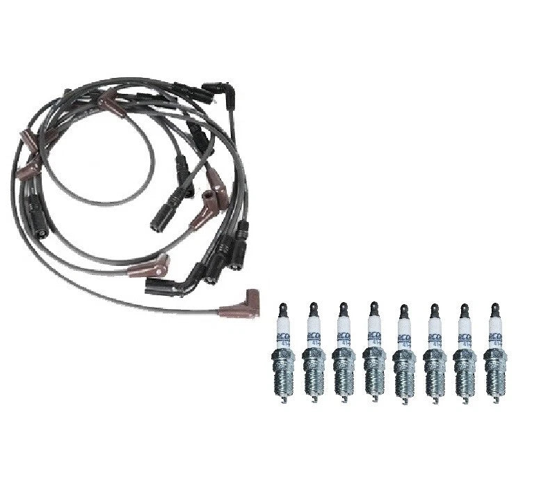 Set of 8 ACDelco Platinum Spark Plugs & Ignition Wire Set for Chevy GMC V8