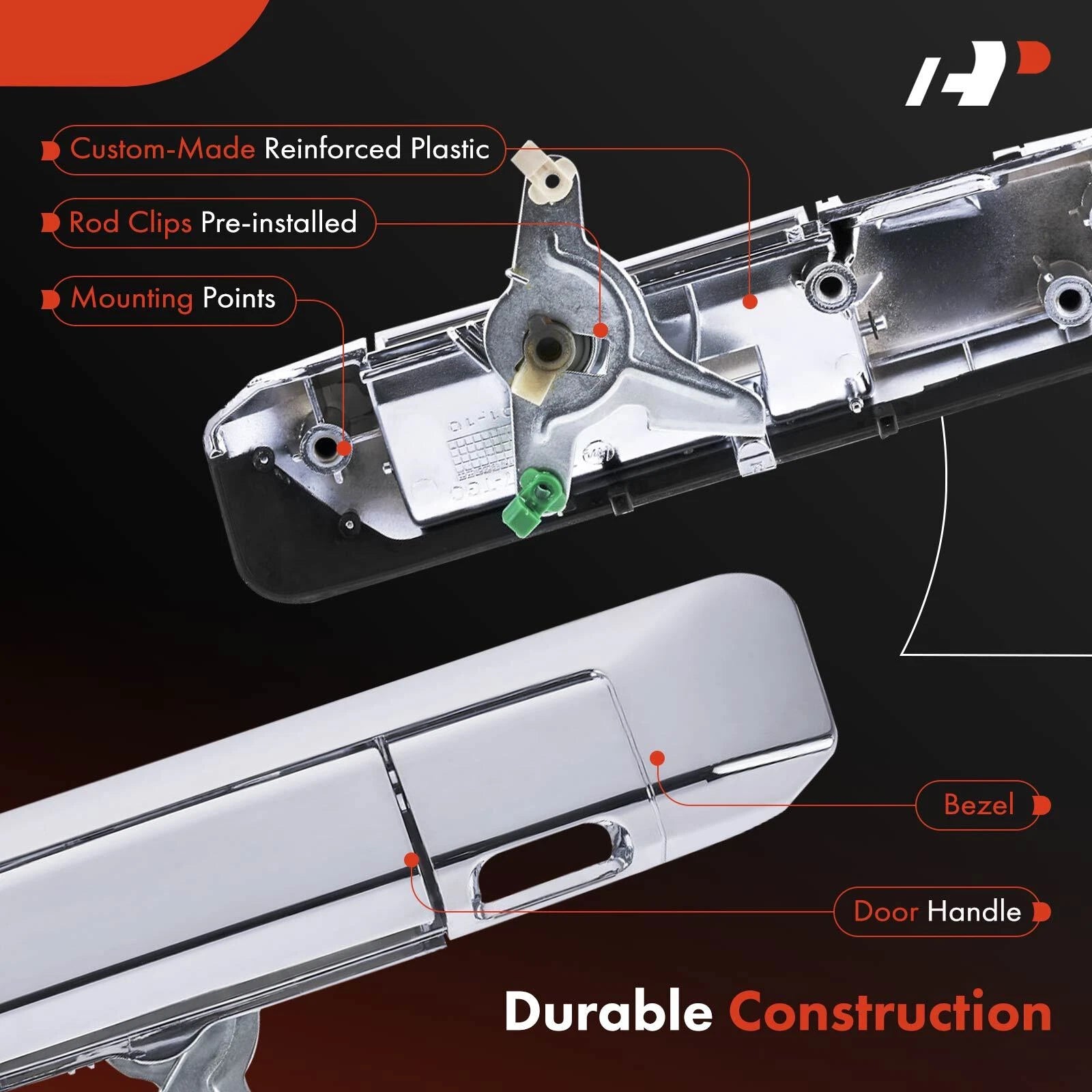 Chrome Plastic Tailgate Handle for Toyota Tacoma (2009-2015)