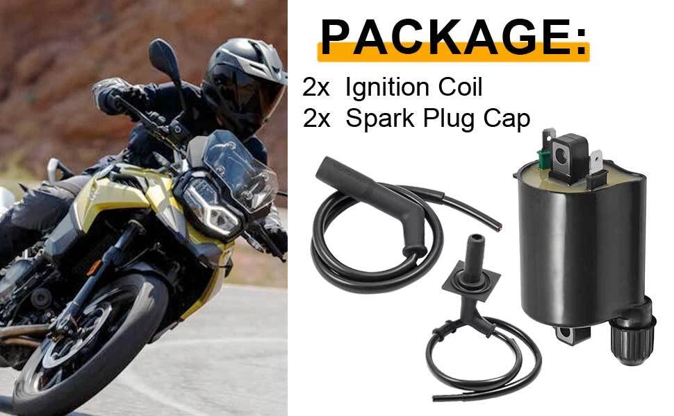 Ignition Coil with Spark Plug Cap for Honda Shadow Sabre 1100 (2000-2007)
