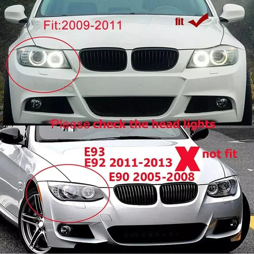 Gloss Black Front Kidney Grille for BMW E90 E91 (2009–2011)