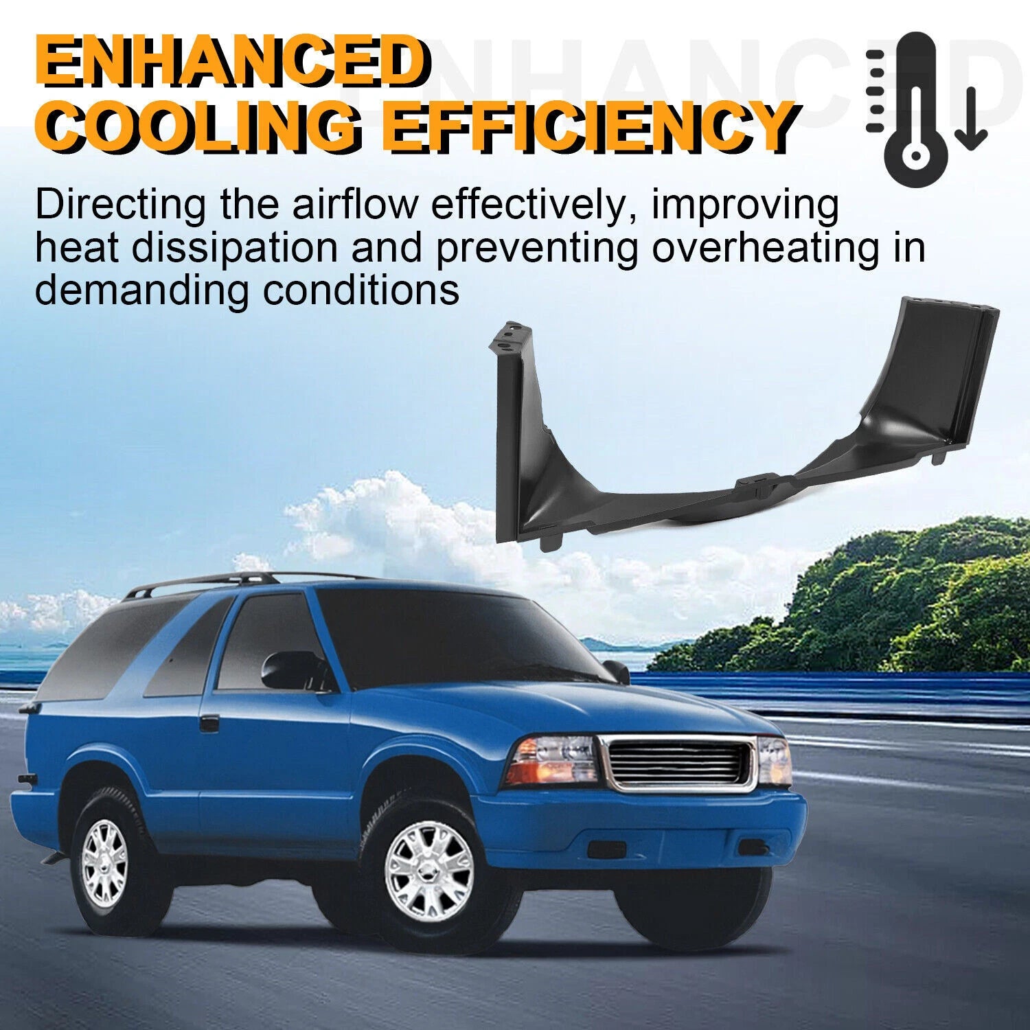 Lower Fan Shroud for Chevrolet S10 (1994–2004), Blazer (1995–2005), GMC Jimmy, Sonoma