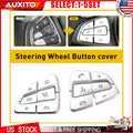 Steering Wheel Button Silver Trim for Mercedes Benz A B C Class GLC CLA (2012–2020)