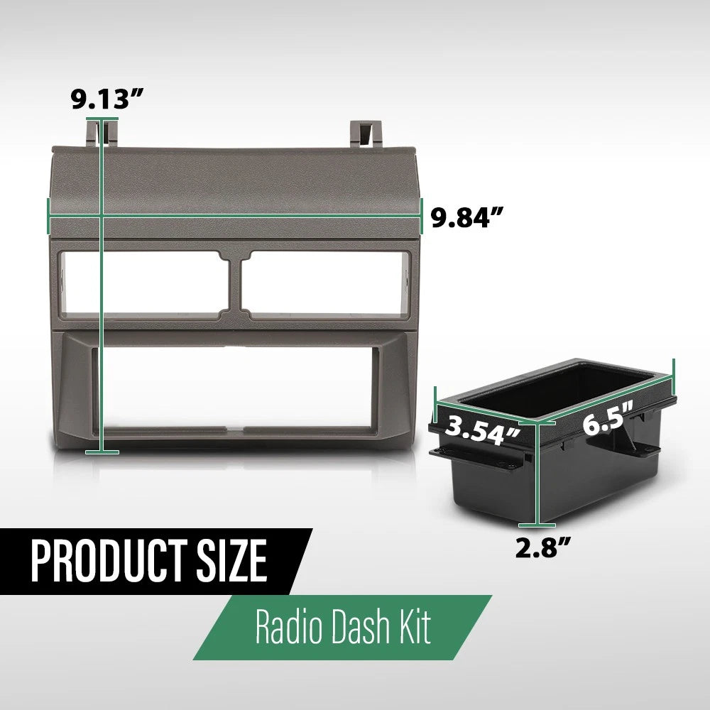 Radio Dash Pocket Bezel Kit for Chevy GMC Trucks (1988–1994)