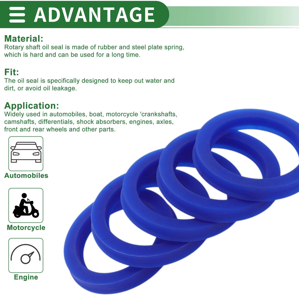 Set of 5 Oil Seal Ring 42x55x8mm for Rotary Shaft (High Pressure)