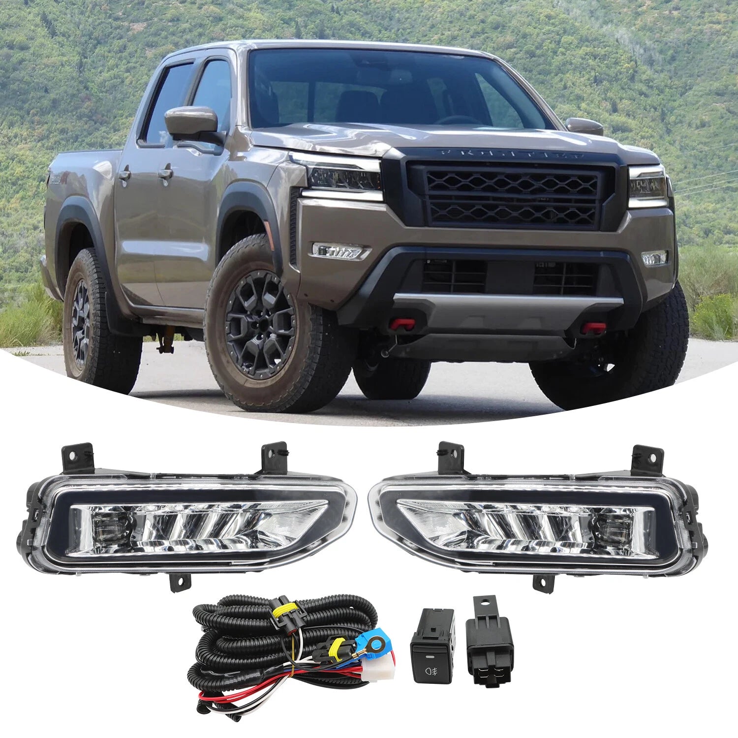 LED Bumper Fog Lights for Nissan Frontier (2022–2024) Left+Right