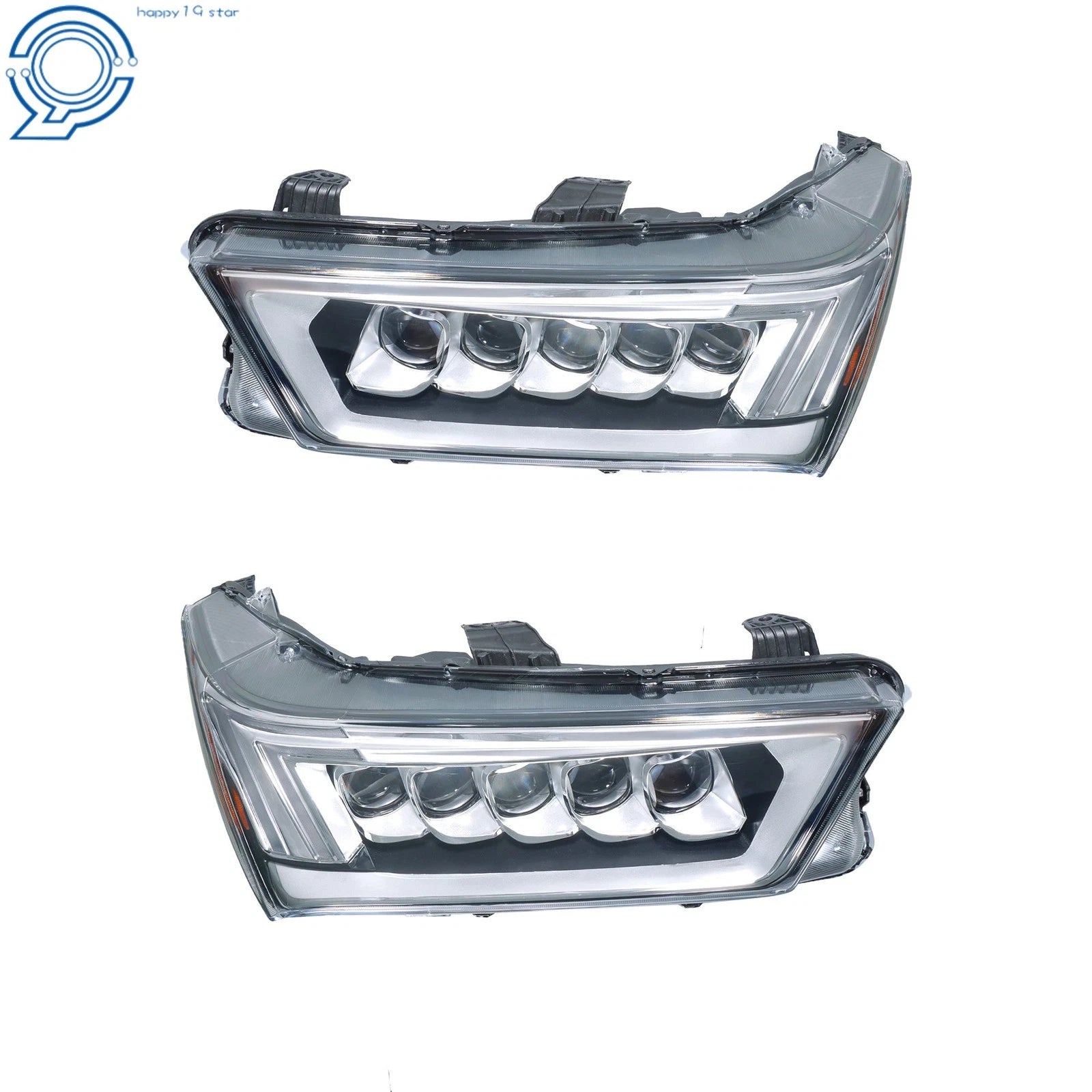 2X LED Headlights for Acura MDX (2017–2020) Chrome W/o Module