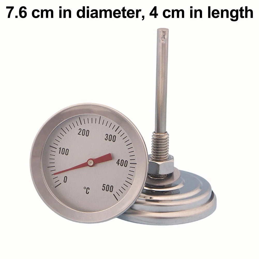 Barbecue Thermometer for Oven and Grill (Stainless Steel, Bimetallic)