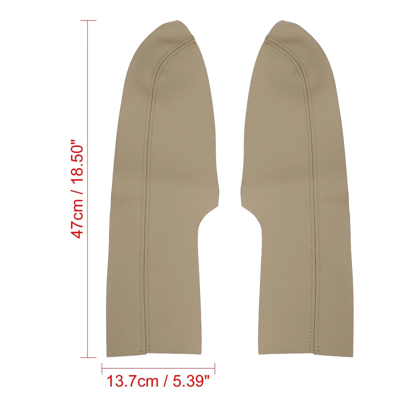Front Door Panels Armrest Covers 2 x Beige for Honda Civic Sedan (2006-2011)
