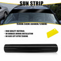 Windshield Banner for Universal Fit (60"x12") Black Vinyl Sun Strip