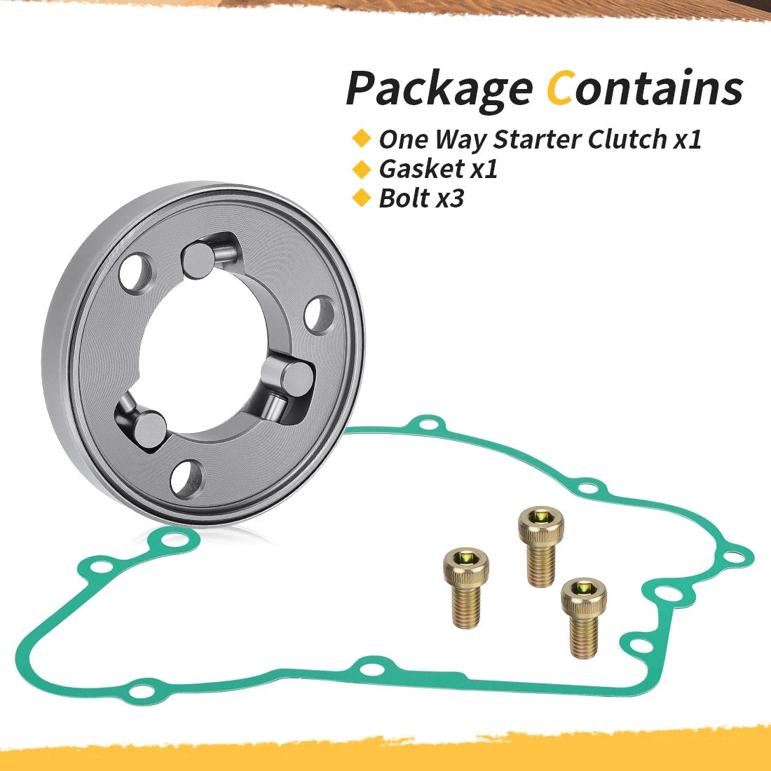 Starter Clutch One Way Bearing Gasket for Kawasaki Bayou 220 250 (1990–2004)