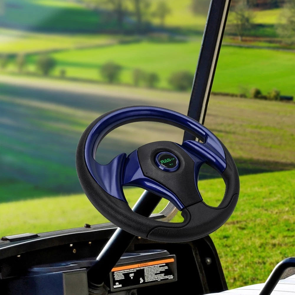 12.5" Blue Steering Wheel for EZGO TXT RXV Yamaha Club Car