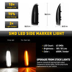 Switchback LED Side Mirror Lamps for Ford F250 F350 (2003–2007)