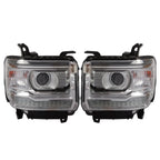 Clear LED DRL Headlights for GMC Sierra 1500 2500 3500 (2014–2018)