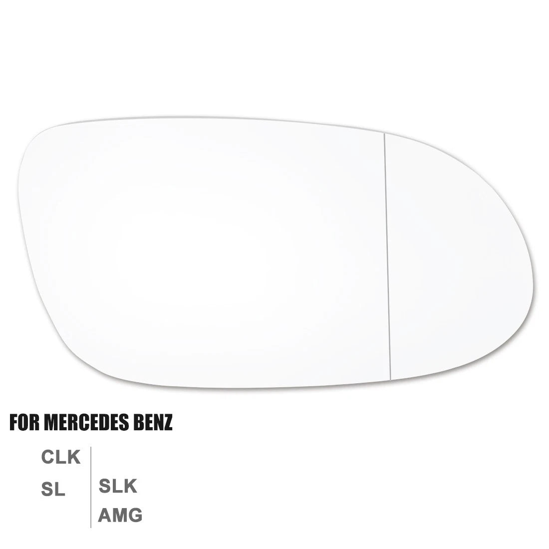 Mirror Glass for Mercedes CLK SL SLK AMG Right Passenger Side (With Adhesive)