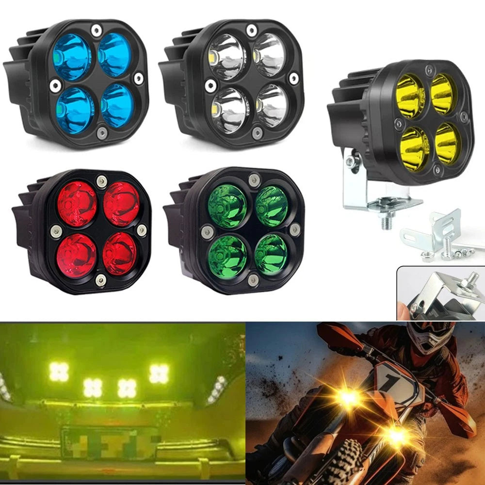 2X 3-Inch LED Cube Pods Work Lights for ATV (Offroad)