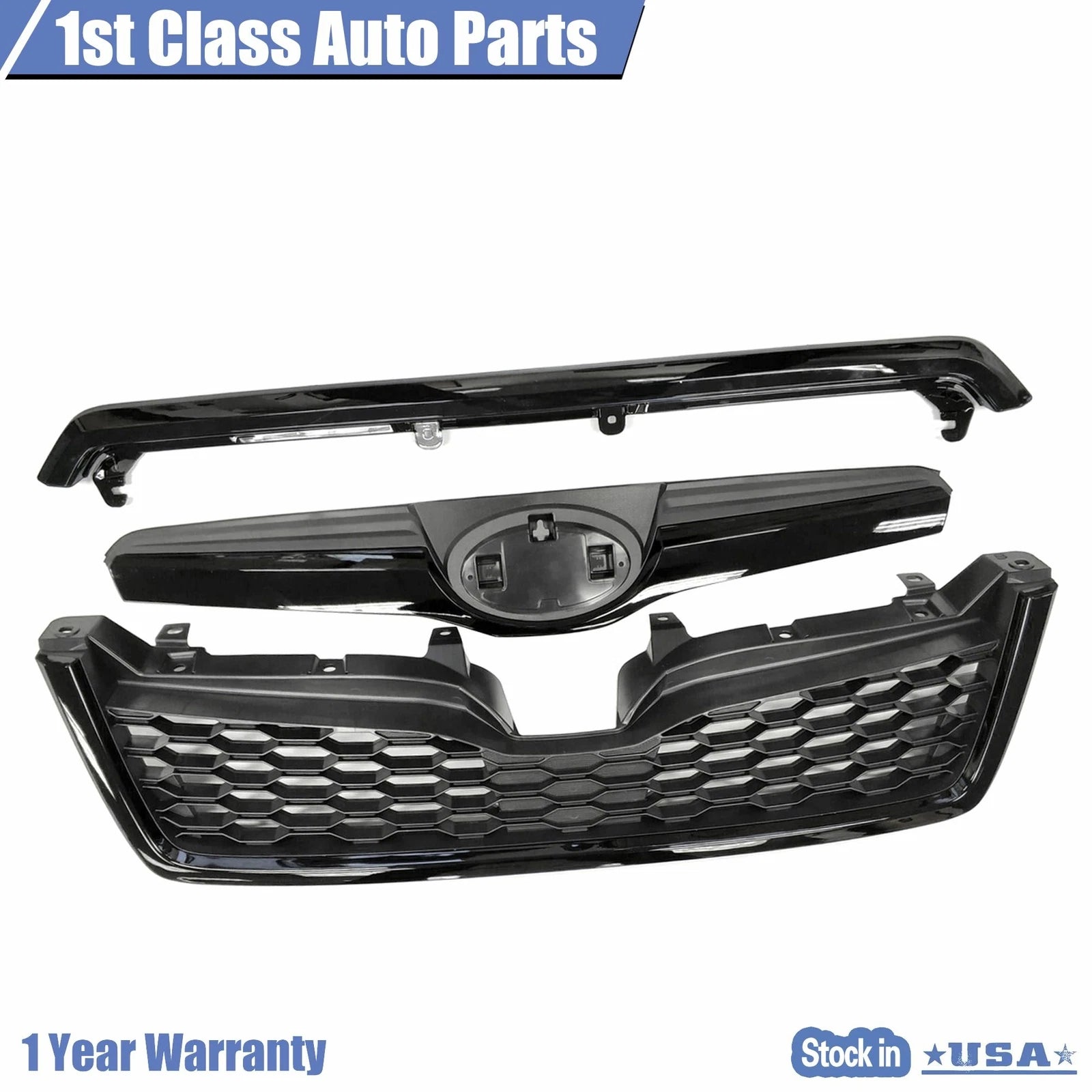 Set of 2 Front Bumper Grilles for Subaru Forester (2014–2018)