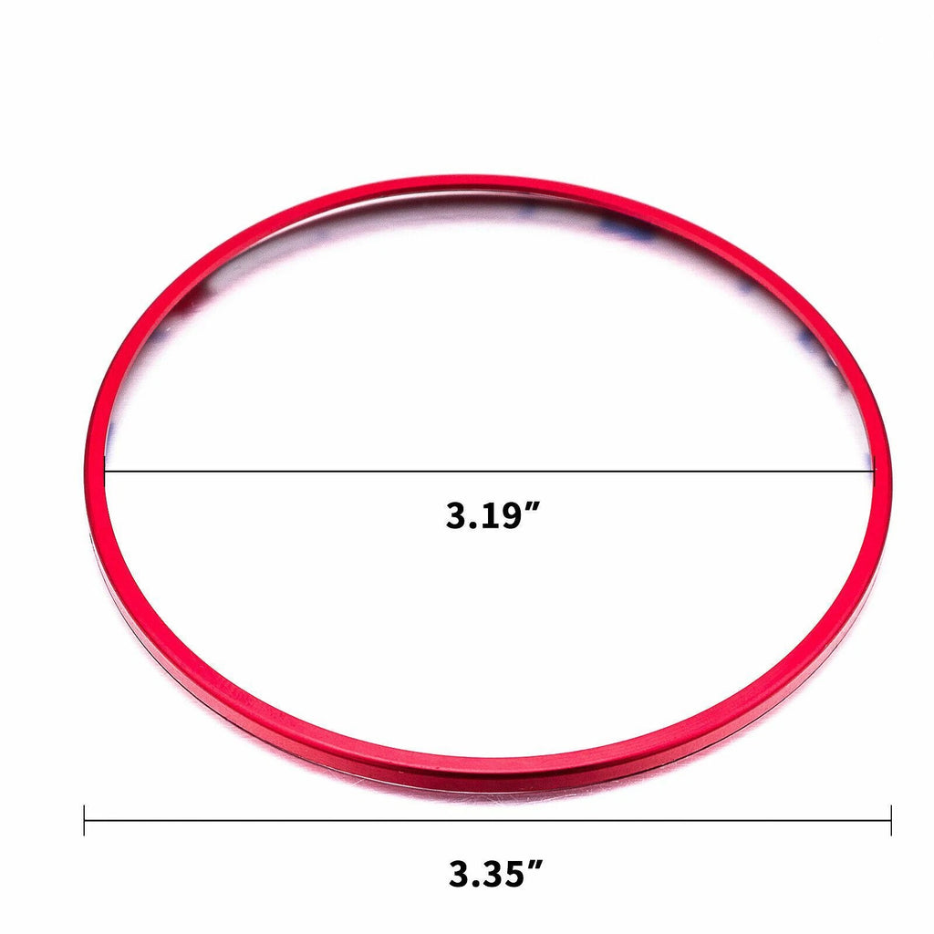 4pcs Red Aluminum Door Stereo Speaker Cover Circle for Benz C-Class (2015-2021)