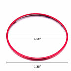 4pcs Red Aluminum Door Stereo Speaker Cover Circle for Benz C-Class (2015-2021)