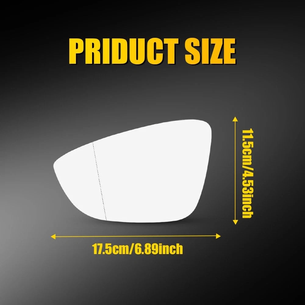 Heated Side View Mirror Glass Left Driver LH for Volkswagen Passat CC Eos (2009–2017)