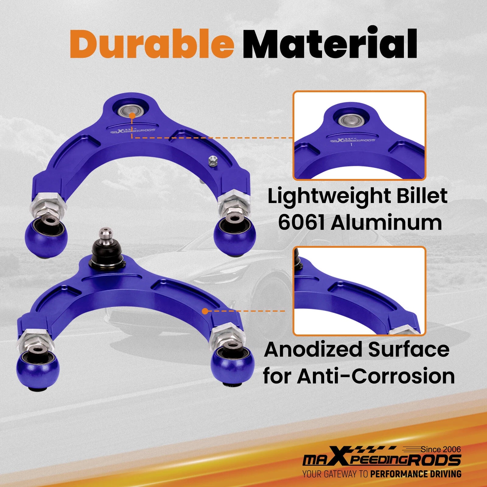 Adjustable Aluminum Upper Control Arm for Tesla Model 3/Y (2017-2024)