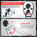 3/8" Adjustable Click Torque Wrench 20-200 IN-LB with Storage Box