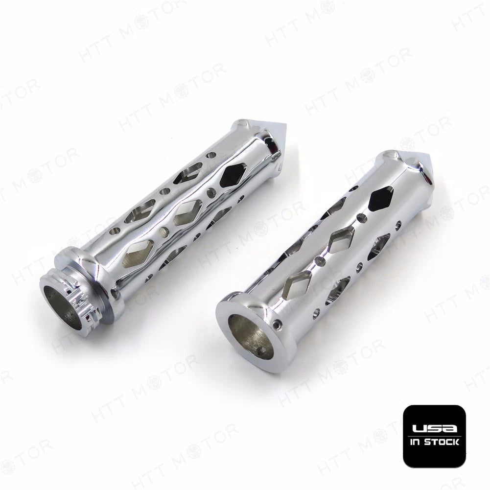 Chrome Spike Hand Grip for Harley XL Sportster Road King (25mm 1")