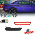 Smoked Black LED Rear Side Marker Lights for Dodge Challenger (2008–2014)