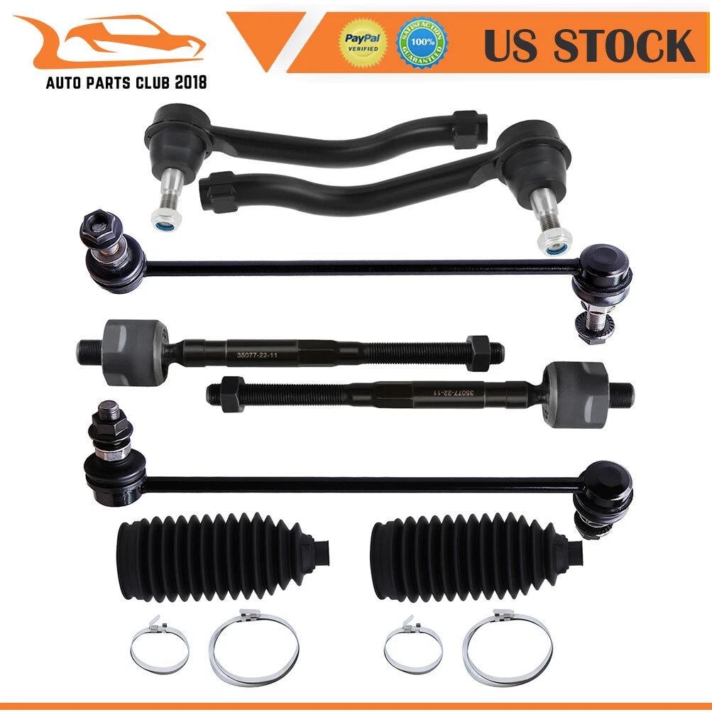 Set of 8 Front Tie Rod Ends for Nissan Murano (2009–2014)