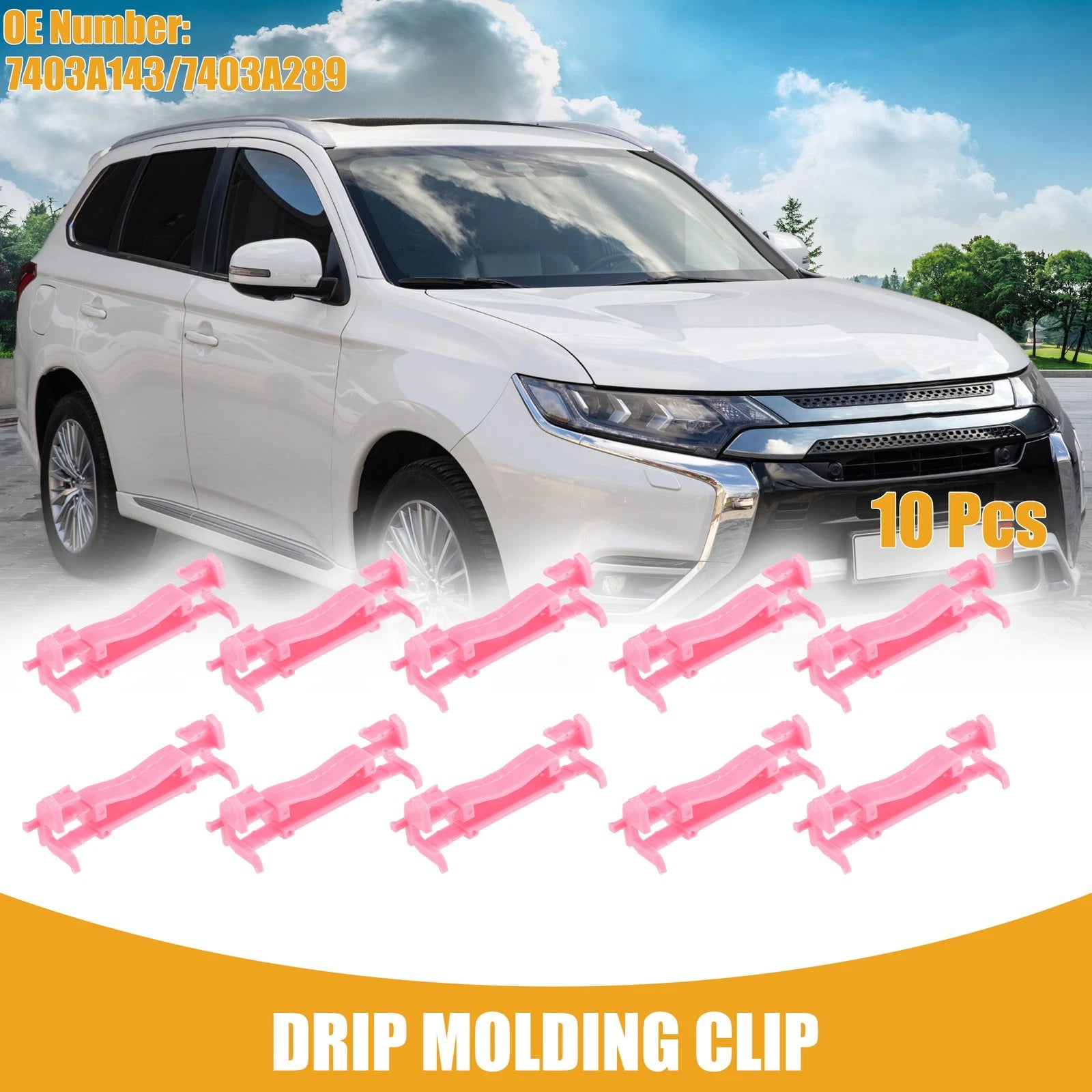 10 Pcs Roof Fastener Clips No.7403A143 for Mitsubishi Outlander (2013–2023)