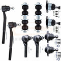 Set of 10 Front Ball Joints Tie Rods Sway Bars for Chevy Blazer (1999–2001)